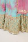 Tie-Dye Embellished Net Lehenga Set