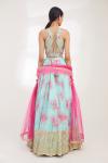 Tie-Dye Embellished Net Lehenga Set