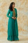 Jade Green Chiffon Suit