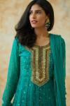 Jade Green Chiffon Suit