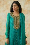 Jade Green Chiffon Suit