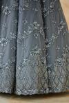 Smokey Blue Net Lehenga