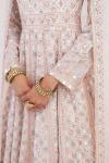 Pink Chikankari Embellished Anarkali