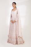 Pink Chikankari Embellished Anarkali