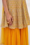 Mustard Chikankari Sharara Set