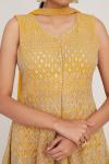 Mustard Chikankari Sharara Set