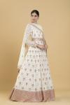 Cream Floral Anarkali