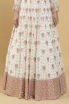 Cream Floral Anarkali