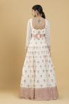 Cream Floral Anarkali