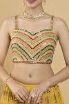 Yellow Cape Georgette Lehenga