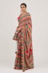 Striped Multicolour Crepe Saree