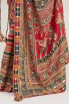 Striped Multicolour Crepe Saree