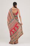 Striped Multicolour Crepe Saree