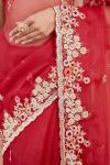 Crimson Embroidered Saree