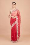 Crimson Embroidered Saree