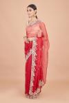 Crimson Embroidered Saree