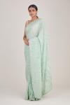 Mint Green Sequin Crepe Saree