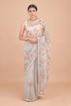 Fog Grey Organza Saree