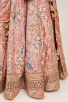 Pink Floral Design Silk Lehenga