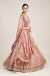 Pink Floral Design Silk Lehenga