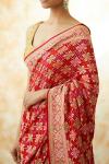 Red Georegette Bandhani Saree