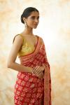 Red Georegette Bandhani Saree