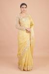 Tuscan Yellow Organza Saree