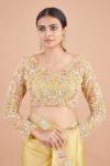 Tuscan Yellow Organza Saree