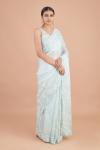 Powder Blue Sequin Embellished Saree