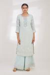 Ice Blue Kurta Palazzo Set