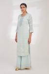 Ice Blue Kurta Palazzo Set