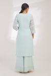 Ice Blue Kurta Palazzo Set