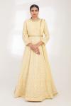 Yellow Chikankari Anarkali Set