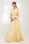 Yellow Chikankari Anarkali Set