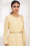 Yellow Chikankari Anarkali Set