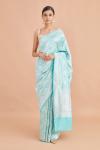 Turquoise Silk Saree