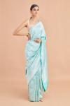 Turquoise Silk Saree