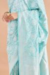 Turquoise Silk Saree