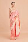 Coral Silk Organza Saree