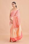 Coral Silk Organza Saree