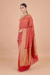 Red weave Banarasi Georgette Saree
