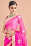 Magenta Silk Organza Saree