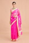 Magenta Silk Organza Saree