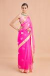 Magenta Silk Organza Saree