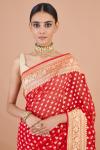 Scarlet Banarasi Silk Saree