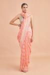 Rose Pink Weave Brocade Saree