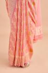 Rose Pink Weave Brocade Saree