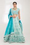 Ice Blue Floral Lehenga