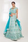 Ice Blue Floral Lehenga