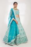 Ice Blue Floral Lehenga